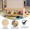 Flash Furniture Bright Beginnings Commercial Wooden Mobile Dual Sided 2 Person Art Station with Locking Caster Wheels and Bottom Cubby Storage, Natural MK-ME09050-GG - alternate 7